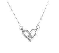 TOVINANNA 1Pc Sterling Silver Crafted Heart Shaped Neck Jewelry Elegant Neck Chain for Parties Stylish Neck Adornment for Various Occasions and Flexible Design