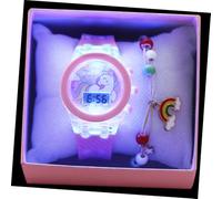 TOVINANNA 1Set Adorable Unicorn Design Silicone Watch for Wear Resistant Digital Wrist Watch with Cartoon Patterns for Learning and Daily Wear