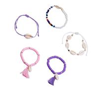 TOVINANNA 1Set Bohemian Style Handmade Shell Bracelet Unique Fashionable Woven Wristlets Stylish Accessories for Women for Travel Photography and Diverse Outfits