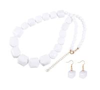 TOVINANNA 1Set Stylish Long Acrylic Beads Necklace and Earring Set Fashionable Jewelry Kit for for Space Saving Design