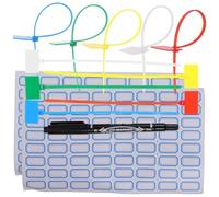 TOVINANNA 2-3/4 Inch Nylon Wire Label Tags Cable Tie Labels for Tv Cables for Electronics for Bundling Television and Keeping Wires Tidy at Home