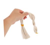 TOVINANNA 2 Bunches High Temperature Resistant Doll Wig Long Soft Beige Hair Replacement for Bjd Dolls DIY Cosplay Costume Craft Supplies