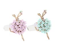 TOVINANNA 2 Pcs Car Aroma Clips for Air Vent, Zinc Alloy Auto Perfume Ornaments with Delicate Ballet Girl Design, Aromatherapy Diffuser for Stress-free Long-distance Driving and Car Interior