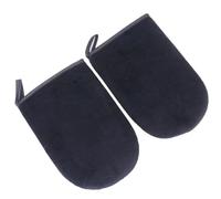 TOVINANNA 2 Pcs Self Tanning Applicator Gloves Black Sunless Mitt for Even Lotion Application Comfortable Material Curved Design for Easy Use