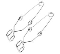 TOVINANNA 2 Pcs Small Iron Test Tube Clamps Self-Closing Spring Structure, High Temperature Resistant Laboratory Supply for Lab and Home Use