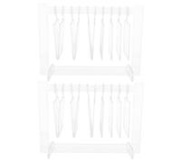 TOVINANNA 2 Sets Acrylic Nail Display Stand with Hangerstyle Design, Nail Art Display Boards for Beauty Schools and Home Salon Use, Featuring Versatile Application and Easy Mobility