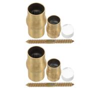 TOVINANNA 2 Sets Brass Walking Cane Anti-Slip Tips for Elderly Mobility Aids, Ordinary Cane Connector Accessories DIY Replacement Feet for Walking Stick Stability