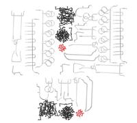 TOVINANNA 2 Sets Metal Pegboard Hooks with Foot Caps for Display and Tool Hanging, Pegboard Organizer Accessories for Garage, Retail Store, and Workshop Storage