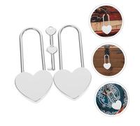 TOVINANNA 2 Sets Mini Heart Shape Padlocks with Keys for Diaries and Small Luggage Locks for Travel Suitcases Elegant Couple Love Locks for Security and Wishing Purposes