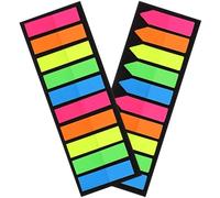 TOVINANNA 2 Sets Sticky Index Tabs Annotation Tabs Pet Material Fluorescent Pointed Design for Classified Archives and Message During Work and Study