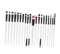 TOVINANNA 20-Piece Portable Eyeshadow Brush Set Plastic Handles Eyeliner and Eyelash Brushes for Eye Makeup Suitable for Beginners and Professionals