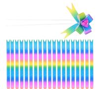 TOVINANNA 200pcs Gradient Rainbow Pull Bows Butterfly Knot, Delicate DIY Wrapping Bows for Wedding Car Decorations, Party Presents, and Box Ribbon Supplies