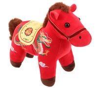 TOVINANNA 2026 Chinese Zodiac Horse Plush Hanging Ornament 20Cm Red Dragon Year Soft Stuffed Animal Pendant for Lunar New Year Bag Car Decoration