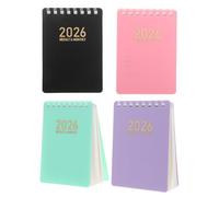 TOVINANNA 2026 Mini Pocket Planner 4pcs Set A7 Monthly and Weekly Calendar Book Spiral Bound Personal Academic Daily Agenda Notepad for Students Purse Use