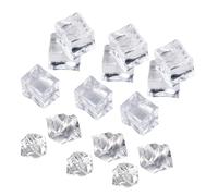 TOVINANNA 20pcs Artificial Ice Cubes Photography Props Reusable Fake Ice Blocks with High Transparency and High Degree of Simulation for Cake Shop Display