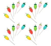 TOVINANNA 20pcs Carrot Lollipop Charms Pendants for Jewelry Making, Lightweight Plastic and Resin DIY Charms for Creating Nice Gifts and Wedding Accessories