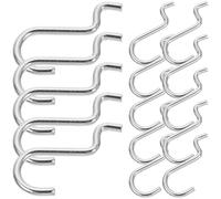 TOVINANNA 20pcs Hook Pegboard Hooks Garage Pegboard Pegs Silver Iron Metal Double Wire Design Lightweight Sturdy Easy to Fix Keep Organized Display Goods in Shop