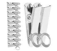 TOVINANNA 20pcs Lapel Microphone Clips with Metal Wire Clamp Wired Microphone Clip Holders for Ties Suits and Shirts for Presenters Actors Educators Radio Mic Accessories