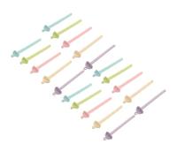 TOVINANNA 20pcs Macaron Colour Plastic Bird Cage Perches for Small Cages, Resistant to Chewing and Pecking, Healthy Foot and Claw Movement, Suitable for Cockatiels and Parakeets with Millet