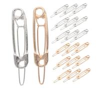 TOVINANNA 20pcs Metal Hair Barrettes Safety Pin Design Non-slip Flat Hair Clips for Alloy Snap Hairpins with Smooth Finish Elegant Gold Silver Colors Portable Styling Tools for Festivals