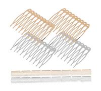 TOVINANNA 20pcs Metal Side Hair Combs DIY Crafting Kit with Teeth French Veil Combs for Bridal Wedding Hair Accessories Blank Wire Slide Clips for Creative Hairpin Making and Decorative