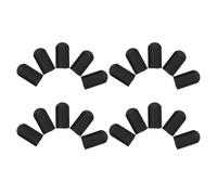 TOVINANNA 20pcs Silicone Drumstick Cover Replacement Drum Tips Silent Mute Practice Instrument Accessories for Drummers with 5.5mm Hole, Black