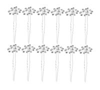 TOVINANNA 20pcs U-shaped Wedding Hairpins with Rhinestone Breath Pearl Embellishments Lightweight Secure Bridal Hair Accessories for Stable Updos for Photography Studios and Traditional