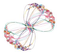 TOVINANNA 24pcs Bohemian Flower Friendship Charm Bracelet Set, Lightweight Polymer Clay and Alloy Stackable Bracelets, Trendy Summer Stretch Jewelry Gift for Daily Outfits and Holiday