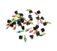 TOVINANNA 24pcs Christmas Beard Clips Bell Baubles Facial Hair Ornaments with Mini Clips for Men and Women Holiday Party Decoration Random Color