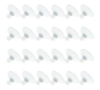 TOVINANNA 24pcs Clear PVC Screw Suction Cups Strong Suction Pads with Threaded Holders for Glass Windows Bathroom Hooks Towel Hangers No Damage Easy Installation