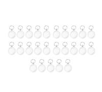 TOVINANNA 25Pcs Personalised Clear Photo Frame Keyrings Round Acrylic Picture Frame Keychain for Custom Photos Diy Crafts Accessories