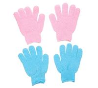 TOVINANNA 2pairs Exfoliating Shower Gloves Gentle Body Scrub Mitts for Dead Skin Removal for Bathing and Exfoliating Sensitive Skin