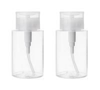 TOVINANNA 2pcs 100ML Travel Liquid Dispenser Bottles, Reusable PETG Press Pump Bottles for Cleansing Water, Makeup Remover, Toner Storage, Portable Toiletries Containers