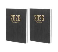 TOVINANNA 2Pcs 2026 Pocket Planners Black Striped Small Daily Weekly Planner Notepad Organizer for Work Task Scheduling and Personal Time Management