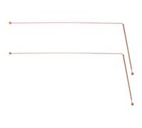 TOVINANNA 2Pcs 99.9% Copper Dowsing Rods Rounded Ends Long Divining Rods for Treasure Hunting Ghost Detecting and Underwater Exploration for Amateurs