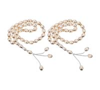 TOVINANNA 2pcs Acrylic Muslim Prayer Beads Bracelets with Integrated Arabic Counter, Stylish and Elegant Tasbih for Islamic Worship and Personal Use, Beige Versatile Accessory for Men