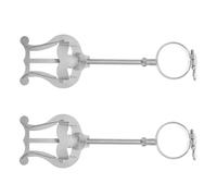 TOVINANNA 2pcs Adjustable Clarinet Music Clip Portable Marching Lyre Holder for Woodwind Instruments Secure Music Fixing Stand for Band Practice