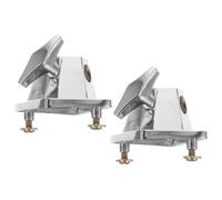 TOVINANNA 2pcs Adjustable Height Silver Plated Iron Drum Kit Base Bracket for Floor Tom Mount Percussion Instrument Accessory Stable Fit for Various Drum Pack