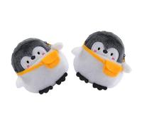 TOVINANNA 2pcs Adorable Penguin Coin Purse Set Plush Material with Neat Line and Easy to Carry Design Mini Cute Change Pouch for Office Workers