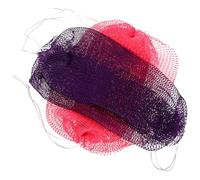 TOVINANNA 2Pcs African Exfoliating Shower Net Body Scrubber for Deep Cleansing Back Scrubber with Elastic Mesh Foam in Bright Pink and Dark Violet, Shower Body Sponge for Skin Exfoliation