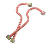 TOVINANNA 2pcs Air Compressor Exhaust Tube Kit Aluminium 3/8" Thread Orange Air Compressor Ventilation Pipe for Cylinder Head and Tight Work Areas