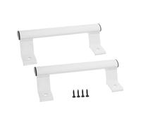 TOVINANNA 2pcs Aluminum Alloy Door Pull Handles with Screws White Modern Sliding Door Hardware for Patio Outdoor Cabinet Closet Drawer