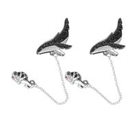 TOVINANNA 2pcs Astronaut Whale Brooch Alloy Creative Fashion Brooches for Women Sweater Lapel Pin for Costume Parties