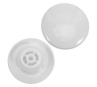 TOVINANNA 2Pcs Bathroom Sink Drain Plug Replacement White Ceramic Covers and Sealing Rings Universal Washbasin Waste Plug Cap for Vanity Basin Sink Hole Stopper Without Pop Up Spring Core 6.6x2.5cm