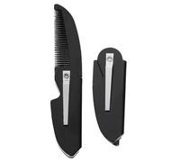 TOVINANNA 2pcs Beard Grooming Comb for Men, Pocket Size Plastic Folding Comb with Ergonomic Comfort, Handmade Detailing, for Travel and Everyday Carry