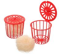TOVINANNA 2pcs Bird Nest Bowl for Parrot and Pigeon with Plastic and Jute Material, Washable and Easy to Dry, Bird Breeding Nest Basin for Home Or Zoo Use