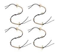 TOVINANNA 2Pcs Brass Buddhist Prayer Bead Counters Manual Finger Beads Tasbih Counting Tool for Chanting Meditation Religious Ceremonies Handheld Beaded Accessories