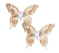 TOVINANNA 2pcs Butterfly Hair Clips Rhinestone Hair Barrettes for Girls Pearl Zircon Stones for Fairy Parties and Everyday Styling
