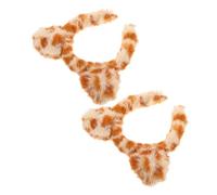 TOVINANNA 2pcs Cat Ear Headband for Cute Fluffy Spa Hair Accessories for Makeup Skincare Lightweight Comfortable Cat Ears Hair Hoop for Halloween Christmas Cosplay Parties