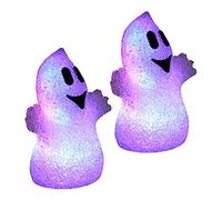 TOVINANNA 2pcs Chic Ghost Night Light Color Changing Atmosphere Lamp for Halloween Decor Sturdy for Parties Bars Festive Occasions Unique Halloween Present